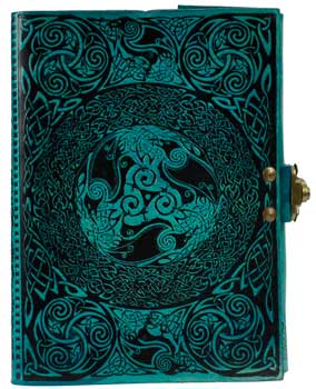 Celtic blue leather w/ latch