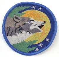 Wolf sew-on patch 3"