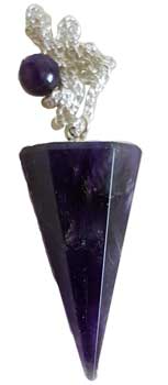 Amethyst 6 Faceted pendulum