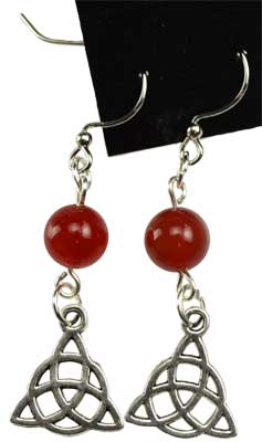 Carnelian Triquetra earrings