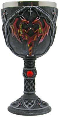 Red Dragon chalice 7 1/4"