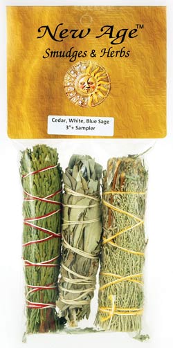 Cedar,White& Blue Sage smudge 3pk