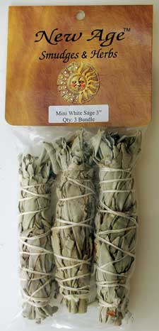 White Sage smudge 3pk 3"