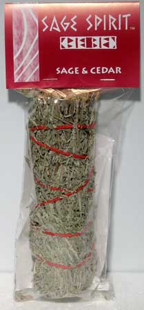 Sage & Cedar smudge stick 7"