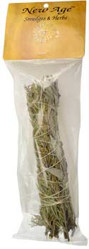 White Sage & Rosemary smudge 8"