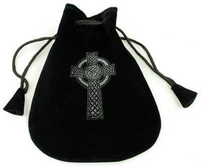 Celtic Cross Velveteen Bag